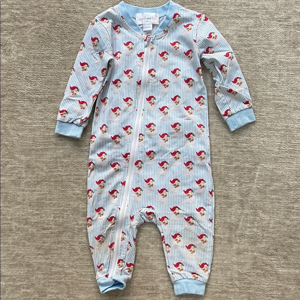 Cecil and Lou Santa Zippered Pajamas